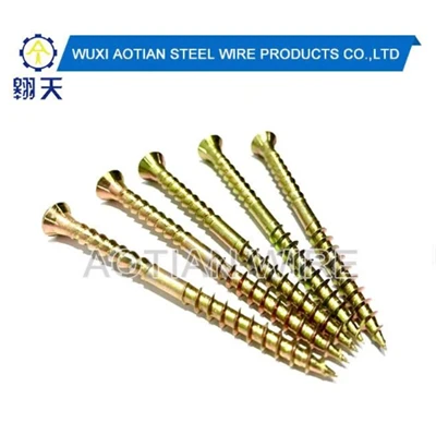 3.5X25mm プラス皿頭 明るい黄色 亜鉛メッキ タッピングねじ